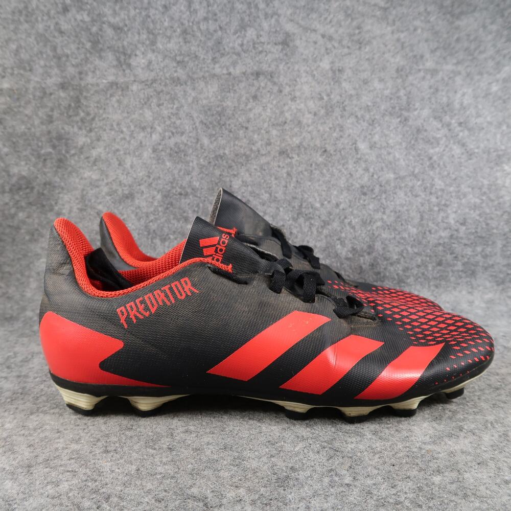 Adidas Shoes Men Boys 6 Cleats Soccer Football Predator Black Red Lace Up Sport
